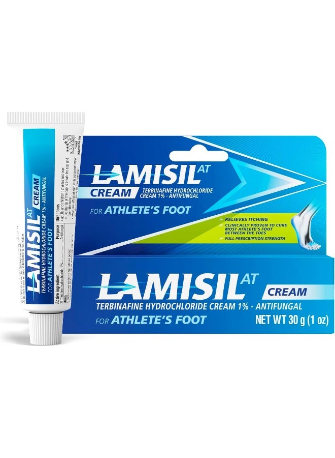 Lamisil AT Full Prescription Strength Antifungal Cream for Athletes Foot, 1 ounce - Image 1